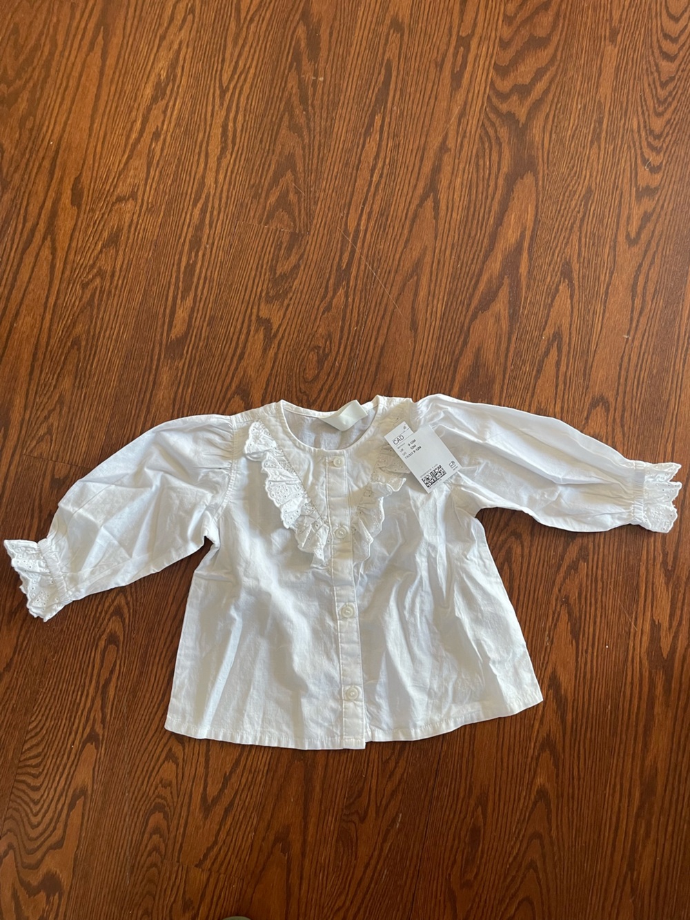 H&M white baby blouse